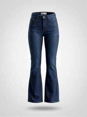 Victoria Beckham Blue Women's Flare Dark Blue Jeans